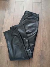 Men's Black Leather Pant 100% Genuine Soft Lambskin Slim Fit Causal Pant