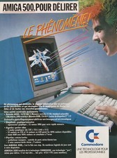 Vintage 1987 Commodore AMIGA 500 Computer Original French Print Ad 21x28cm TLT49