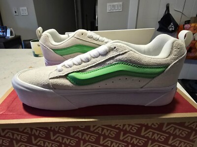 VANS Knu Stack Shoes Beige / Gray and Green MENS SIZE 10 SUEDE NEW