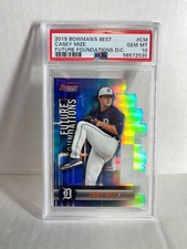 CASEY MIZE 2019 BOWMANS BEST  FUTURE FOUNDATIONS DIE CUT refractor PSA 10 POP 1