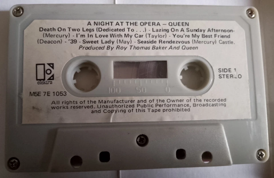 QUEEN A Night At The Opera CASSETTE Freddie Mercury Bohemian Rhapsody 1975 - Image 4 of 4