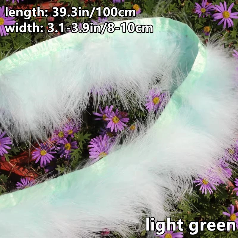 Cinta de piel sintética de pluma de 1 m flecos recorte manualidades de costura hágalo usted mismo material decoración Foto 4 de 4