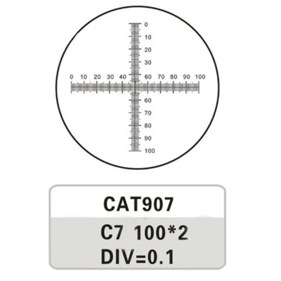 Microscope Eyepiece Micrometer Calibration Slide with Cross Reticle Scales 1pc