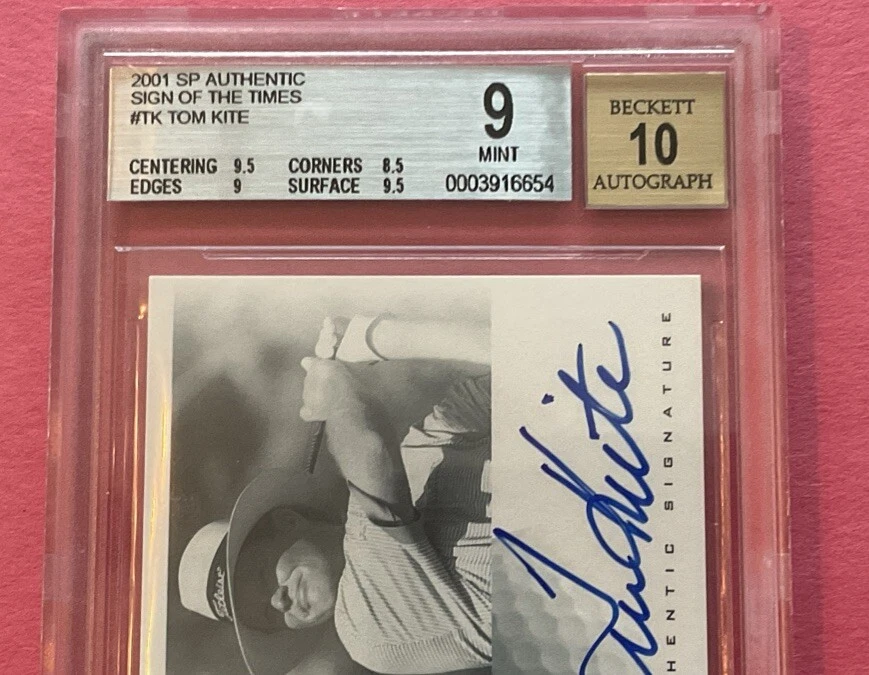 TOM KITE ~ BGS 9/10 ~ 2001 SP Authentic Sign of the Times Autograph #TK ~ HOF - Image 2 of 4