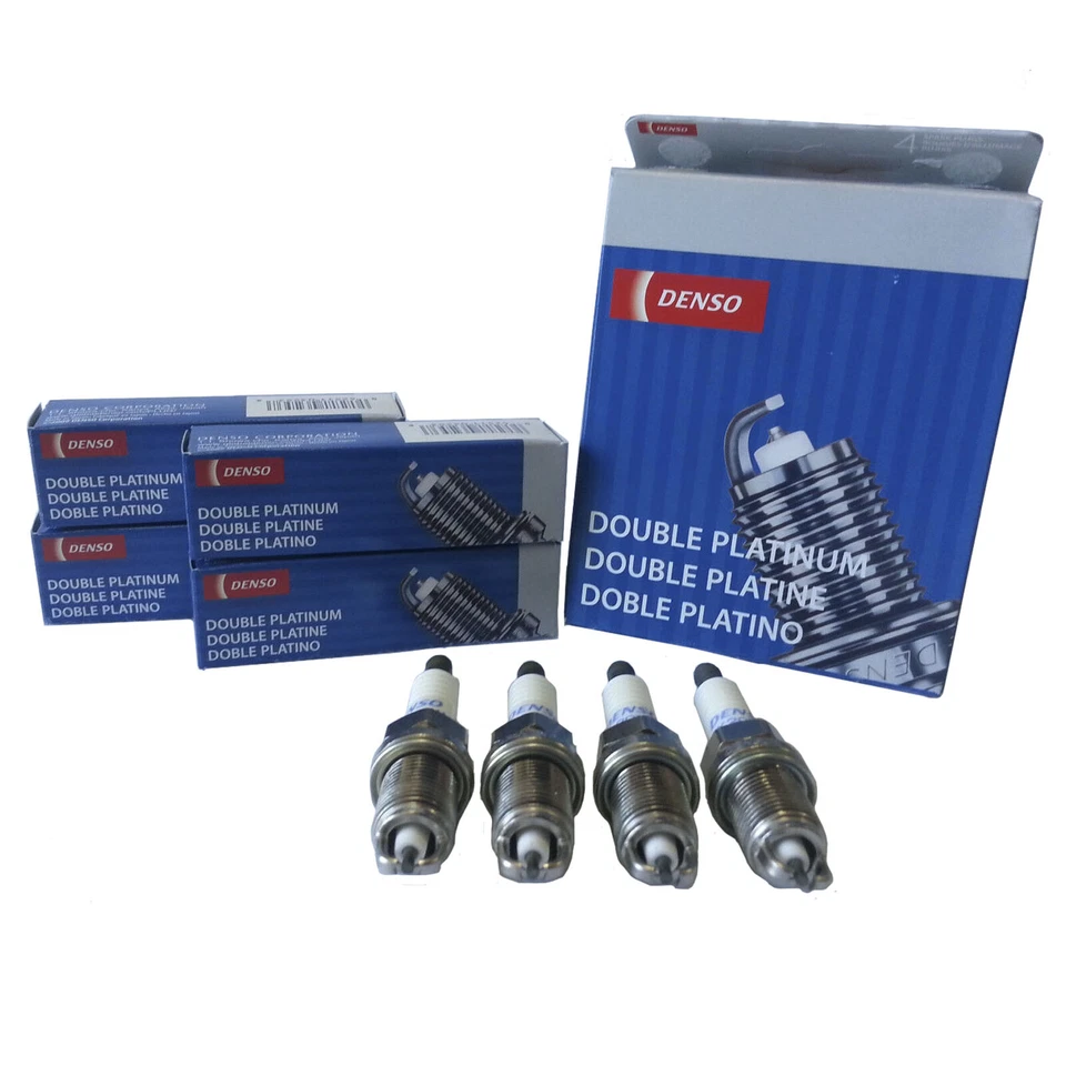 Bujía Denso Doble Platino 3128 4 piezas para Chrysler Lexus Mercedes Pontiac Foto 2 de 4