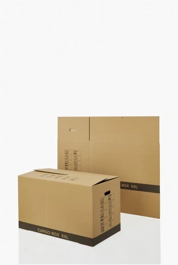 SMARTBOX PRO Umzugskarton Cargo Box XXL (10 Stück) | 760 x 430 x 460 mm | Einwellig | Braun