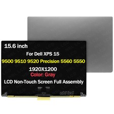15.6" for Dell XPS 15 9500 9510 9520 Precision LCD Screen Top Full Assembly Gray