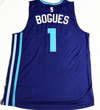 NWT-M-XL-2XL MUGGSY BOGUES CHARLOTTE HORNETS SWINGMAN NBA LICENSED ADIDAS JERSEY