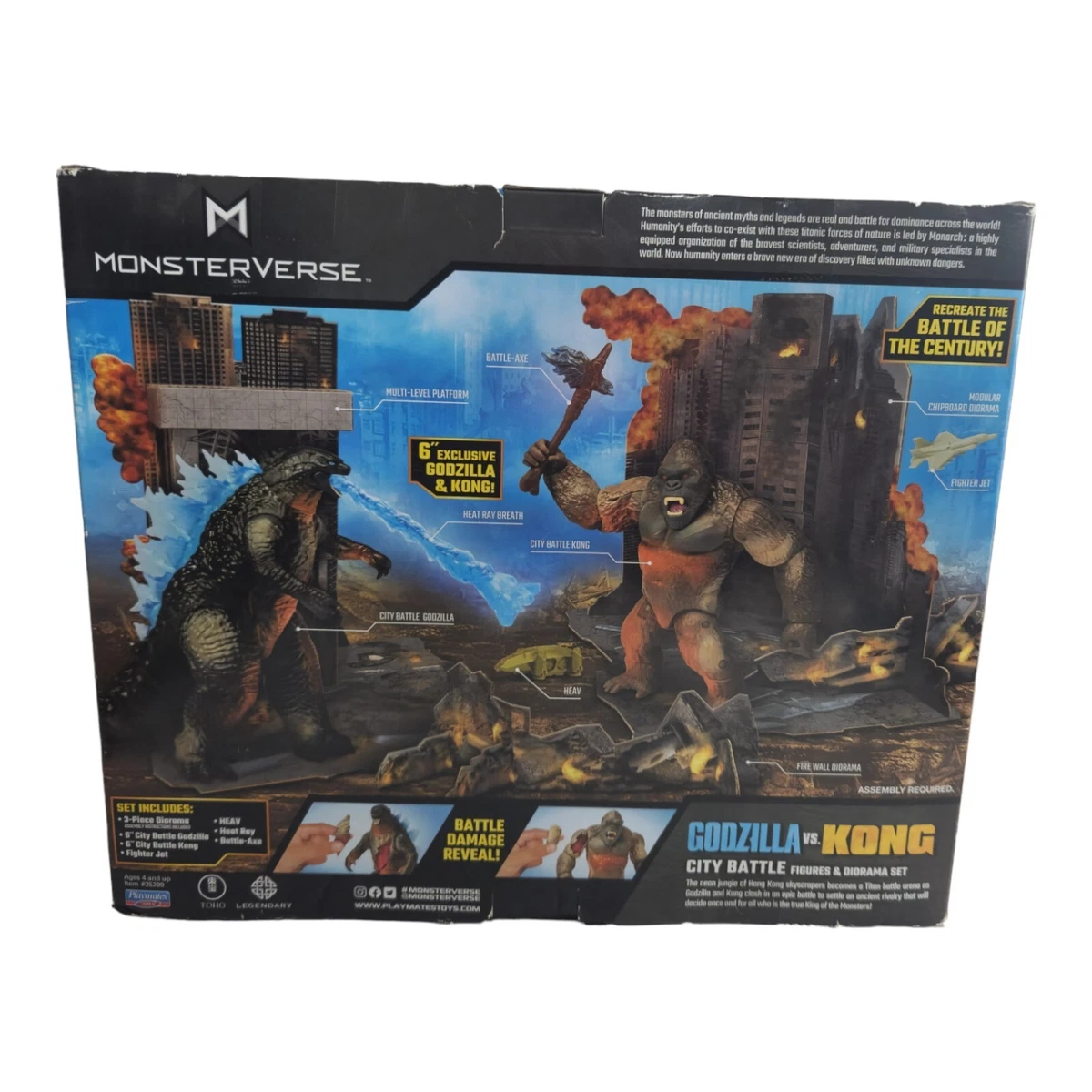 Godzilla Monsterverse City Battle Playset Figures Dio vrogue.co