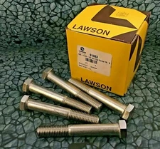 5pk new Lawson 5/8-11 4.5" Bolt Hex Head Cap Screws 18-8 Stainless Steel 4-1/2"