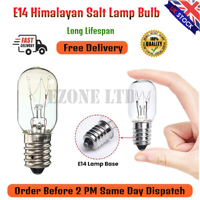 Himalaya Salzlampe Schraubbirnen Set Klarglas Pygmäen LED Birne E14 90 Lumen 15W
