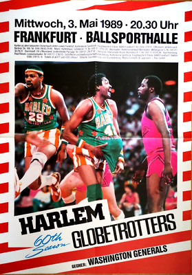 THE HARLEM GLOBETROTTERS 1989 FFM - orig. Promo Poster - Plakat - A1 - F/U 1470