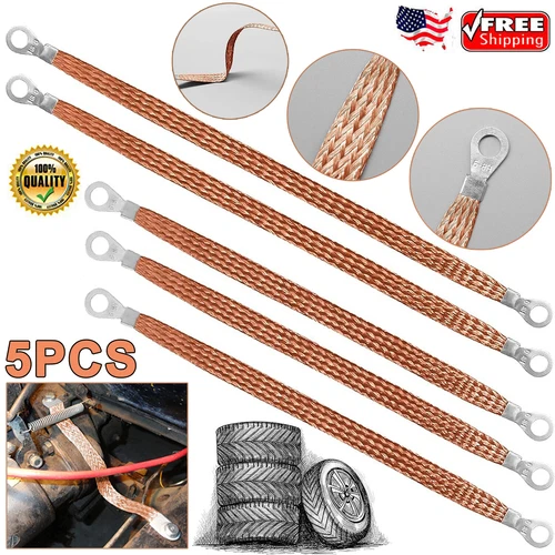 Automotive Car Truck Firewall Body Frame Copper Engine Ground Strap Cable Kit - Picture 8 of 31