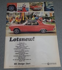 1965 Dodge Dart Vintage Print Ad 1964 10x13 1965 Dodge Dart Vintage Print Ad 1964 10x13
