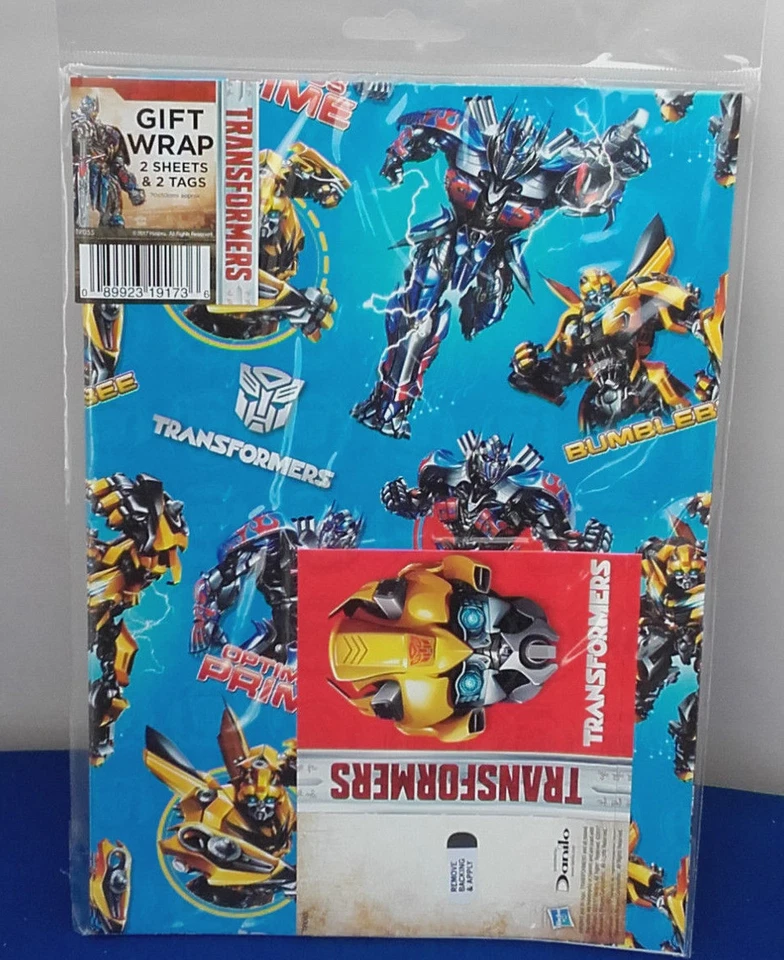 Transformers wrapping paper - Gift Wrap 2 sheets 49 cm x 70 cm Transformer - Image 2 of 2