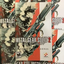 Metal Gear Solid 2 Sons of Liberty PS2 PlayStation 2 Instruction Manual Only