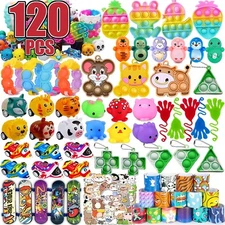 120 PCS Party Favors for Kids, Pop Fidget Treasure Box Toys, Classroom Prizes...