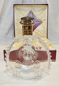 REMY MARTIN LOUIS XIII CHAMPAGNE COGNAC EMPTY DECANTER W/BOX, SERIAL #S MATCHED.