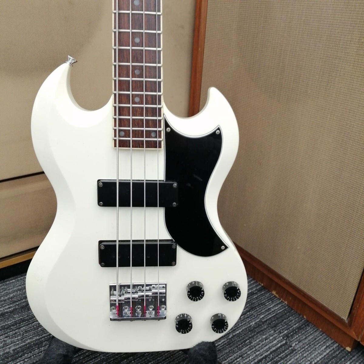 EDWARDS by ESP E-J-90MF White SG Type Solid Body Electric Bass