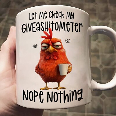 Funny Mug - Let Me Check My Giveashitometer Nope Nothing Mug
