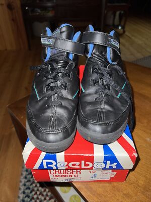 Reebok Workout Plus Size 10 Vintage Primal Black-Blue Green Trim