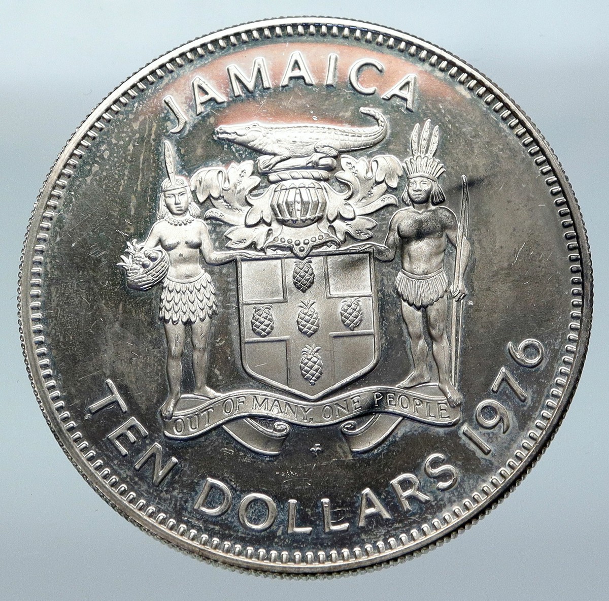 1976 JAMAICA Admiral Horatio Nelson OLD Royal Navy SILVER 10