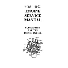 1988-1993 Ford 7.3 Diesel Engine Service Supplement Manual 252 Pages
