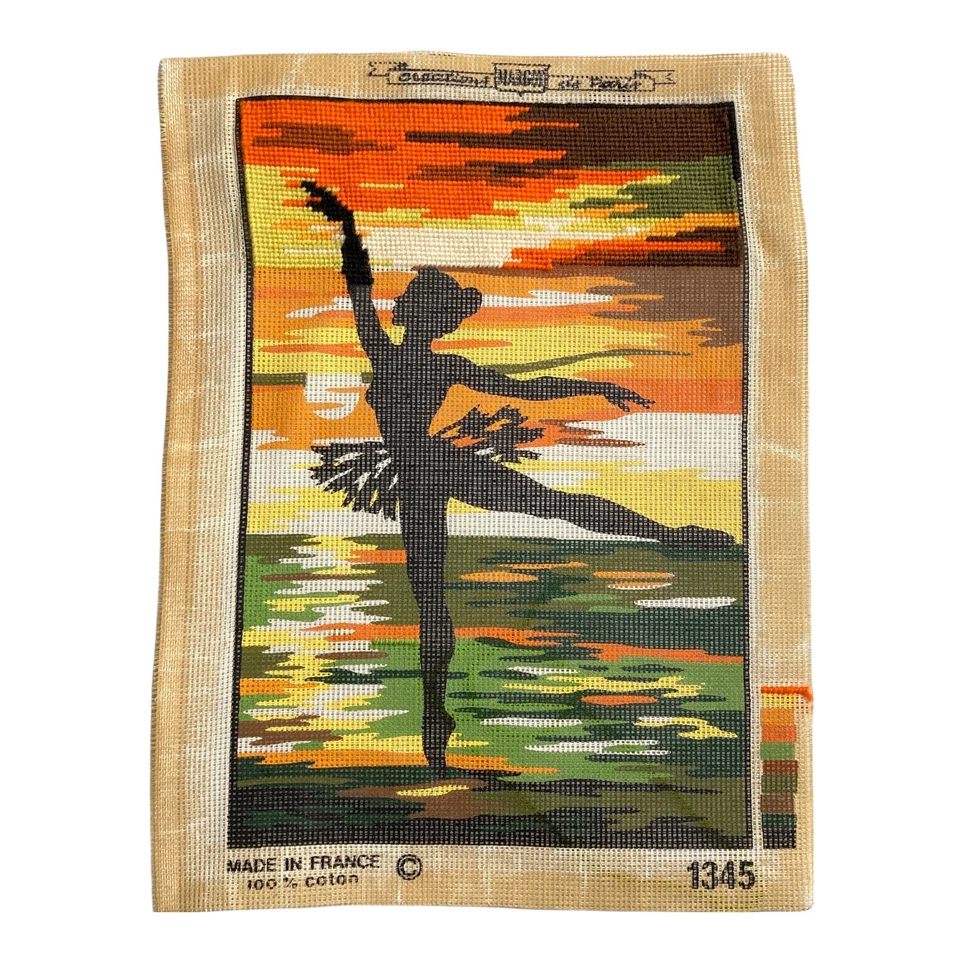 Partially Worked Canvas Margot France Needlepoint No: 1345 Ballerina 34 x 23.5cm - Image 3 of 4