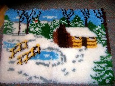 One Lot of Completed Latch Hook Canvas (4)