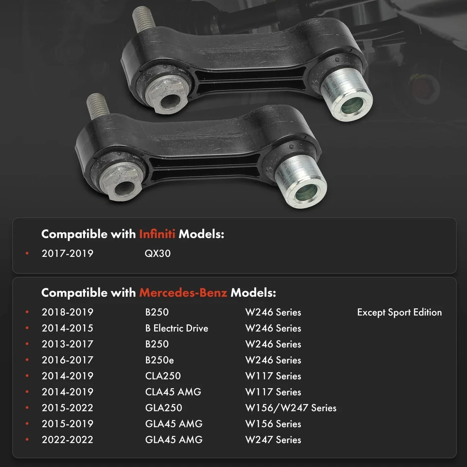 Eslabón de barra estabilizadora trasera 2 piezas para Mercedes-Benz CLA250 CLA45 AMG GLA250 INFINITI QX30 Foto 2 de 4