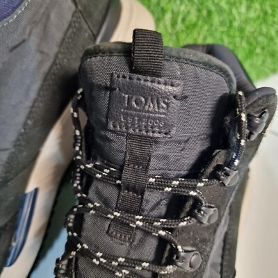 Toms Skully Mens 8.5 Waterproof Hiking Walking Blue Black Lace Up Boots Toms Skully Mens Waterproof Hiking Walking Boots Blue Suede  main image 3