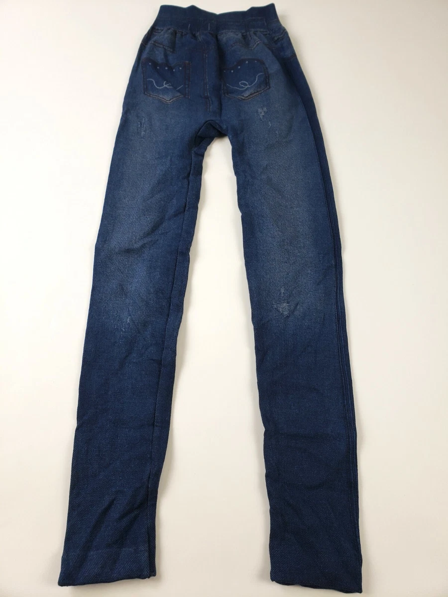 Leg fake cheap jeans