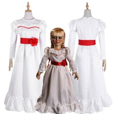 ANNABELLE The Conjuring Doll Adult Kids Costume Fancy Dress Halloween Cosplay#@