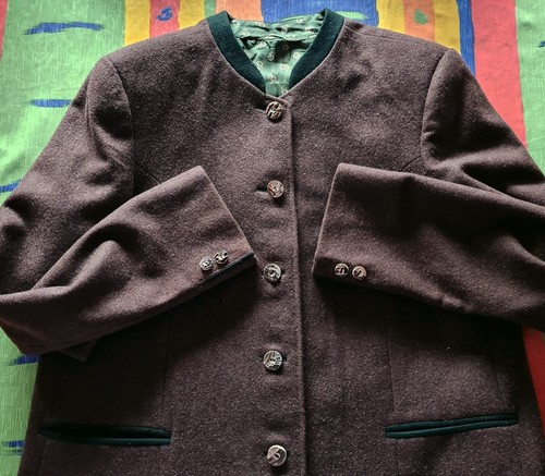 JACKET VINTAGE HANDMADE TRACHTEN OKTOBERFEST DIRNDL TYROL WOMEN COAT US 10/EU 38 - Picture 4 of 4