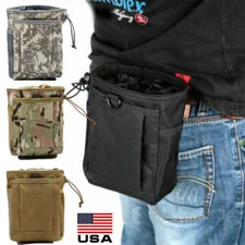 Tactical Magazine Utility Drop Dump Pouch Molle Military Gun Ammo Waist Belt Bag