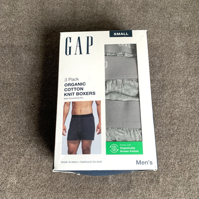 #ad #ad Gap Men’s 3 Pack Cotton Knit Boxer Shorts 5quot; Boxers Underwear Tagless Gray Small $7.14