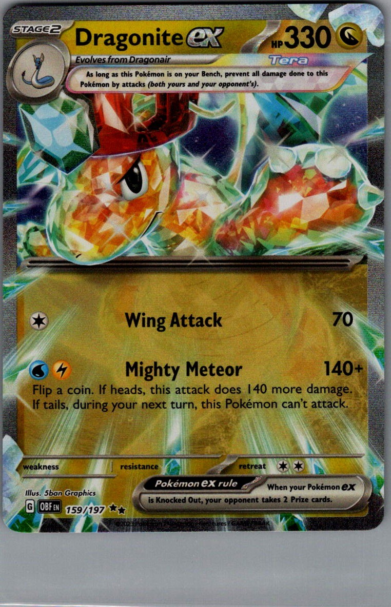 Dragonite ex Double Rare SV03: Obsidian Flames 159/197 NM