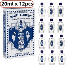 White Flower Balm Oil (Hoe Hin) 20ml - Pack of 12 Bottles-Pain Relief Oil