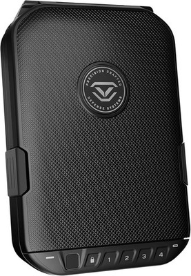 Full-Size Biometric Lockable Weatherproof Case with Built-In Lock, Covert Black