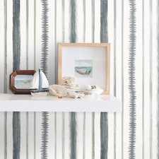 Timeet Grey White Geometric Stripe Peel Stick Wallpaper 17.3"x393.7" 47.3 sq