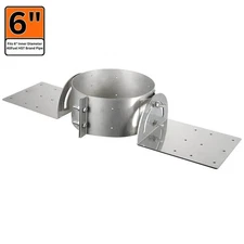 ALLFUEL HST Fireplace+Stove Part 6" Roof Support Bracket For Double Chimney Pipe