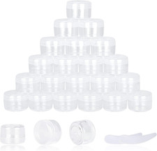 25PCS 5 Gram Sample Containers, 5Ml Empty Jars with Lids, Small Cosmetic Contain