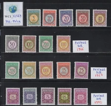 WC1_32569 INDONESIA. Colorful lot of 1966-1982 postage due stamps. MH-MVLH