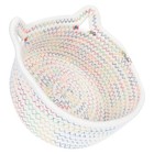 1 stück Home Aufbewahrungskorb Baumwolle Geweft Schöne Katze Ohr Muster Korb