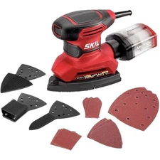 Corded Multi-Function Detail Sander w/ Micro-Filter Dust Box 12pc Sanding Sheet