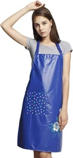 PU Kitchen Oil and Waterproof Aprons for Women with Pocket for Cooking Washing