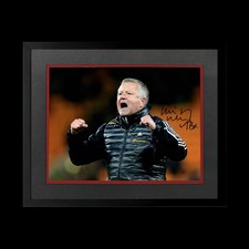 Chris Wilder Signed Sheffield United 16x12 Image Deluxe Mount Frame in Black