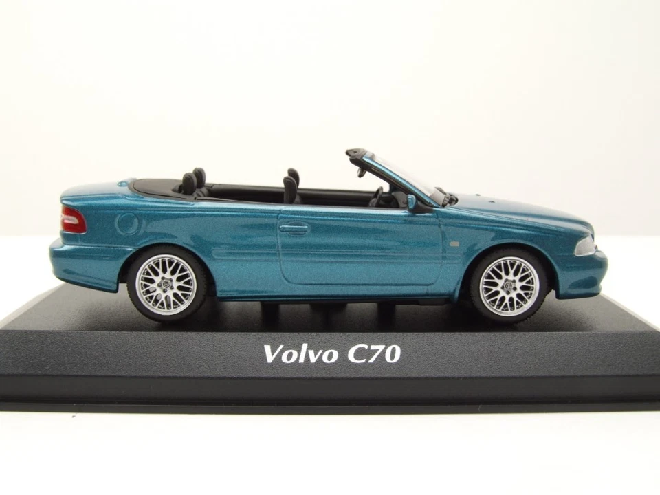 Volvo C 70 Cabrio 1998 Blu Metallizzato Modellino 1:43 Maxichamps - Immagine 4 di 4