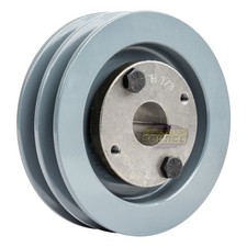 Cast Iron 4" Dual Groove Pulley Belt A Section 4L with 7/8" Sheave Bushing