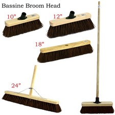 Outdoor Garden Broom Stiff Bristle With Handle Bassine Brush Yard Sweeping